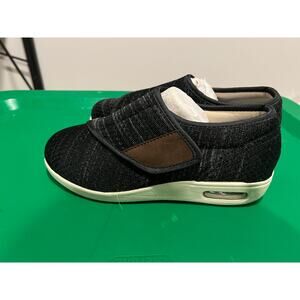 Youyun Diabetic Slip-on Walking Shoes  black/grey Womens sz 6